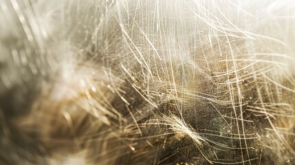 Poster - Scratches on a window pane, close-up, soft light, detailed texture, macro shot, signs of playful pets. 