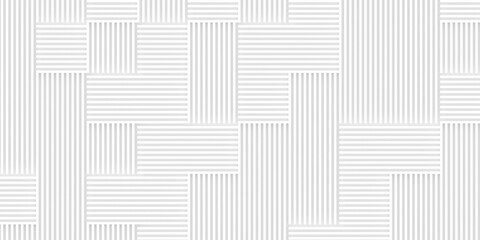 Wall Mural - Groups of white rotated lines or cube boxes block background wallpaper banner template, flat lay top view from above