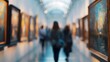 © vanilnilnilla - Blurred Passage of an Elegant Art Exhibit in a Renowned French Museum