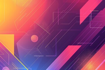 Wall Mural - Dynamic geometric gradient background for instruction pages, templates, and websites