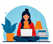 © JuanM - E learning and online training concept image depicting a person using technology to improve knowledge.