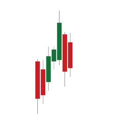 stock market candle graph transparent png or isolated on white background