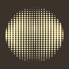 A circular pattern with dots in it on a black background, AI