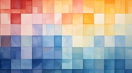 Colorful Mosaic with Squares