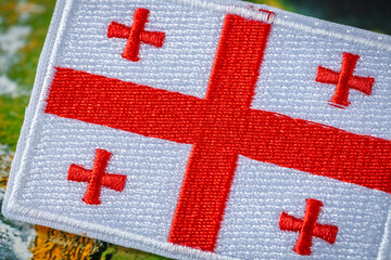 Fototapete - Georgia Flag on Map, Concept. Country symbol