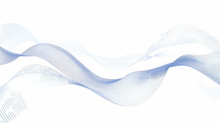 Wall Mural - simple minimalistic abstract white background with wide blue dotted calm white stripes in a calm wave form