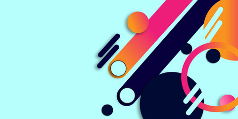 Vector abstract graphic design banner pattern background template.  Abstract colorful polygon banner design template
