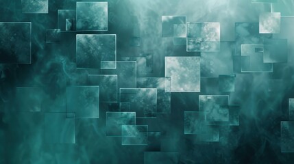 Aufkleber - A blue background with many squares of different sizes