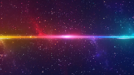 Leinwandbilder - digital illustration of a colorful cosmic scene with a spectrum of light among stars