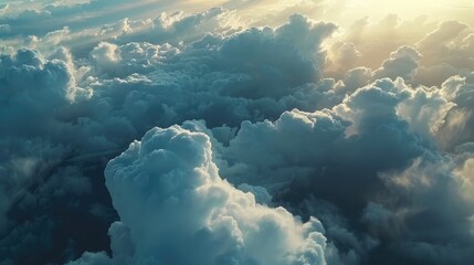 Canvas Print - Aerial View of the Clouds and Sky