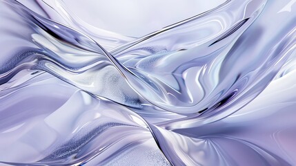 Sticker - A close up of a purple and silver liquid flowing in the air, AI