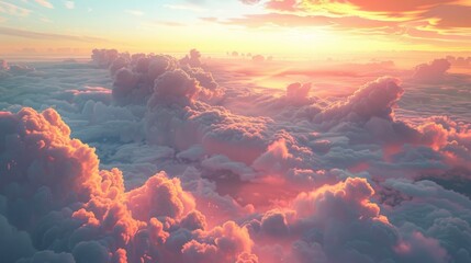 Poster - Idea of Heavenly Realm Clouds drifting during sunrise or sunset