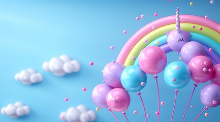 Wall Mural - balloons on the sky