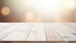 © raulince - Beautiful Wooden Table with Soft Bokeh Background: Perfect for Graphic Compositions and Elegant Displays