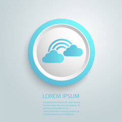 Poster - Rainbow icon flat. Homosexual minority concept icon. LGBT concept image vector