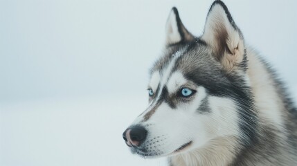 siberian husky puppy portrait