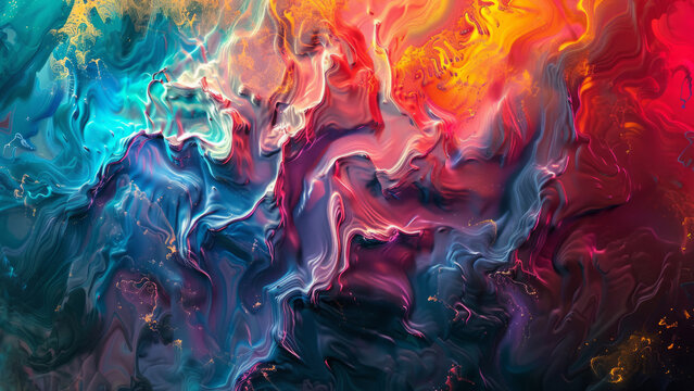 A striking visual of modern art with swirling colors creating a bold and expressive texture.






