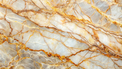 Poster - A close-up photo of white marble with golden veins, perfect for a background image