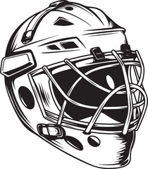 ice hockey helmet silhouette