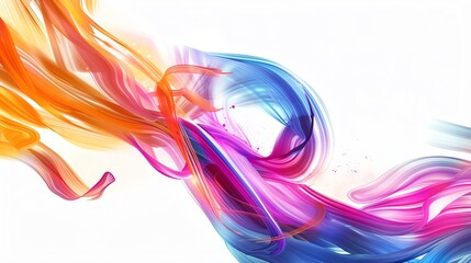Poster - Vibrant abstract swirl of colorful paint in motion. Dynamic and fluid shapes creating a vivid and energetic visual impact.
