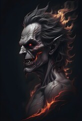 Wall Mural - portrait of a vampire..