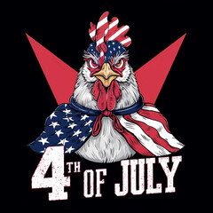 4th of July American independence day. Fourth of July National Celebration Design