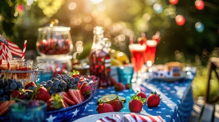 Sticker - Festive Fourth of July Picnic Table Decorations