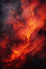 Wall Mural - an abstract image of a fire and smoke coming out of the sky