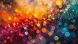 © wasan - Bright circle blur bokeh effect creating a colorful and contemporary art piece