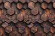 © Aliaksandr Siamko - A wooden wall with hexagonal shapes