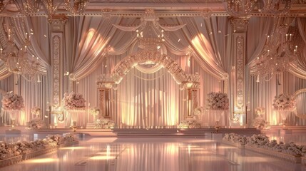 Wall Mural - Stage Background Design For An Elegant Wedding