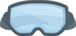 © nsit0108 - Blue ski goggles with black frame protecting eyes from sun and snow