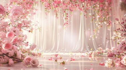 Wall Mural - Stage Background Design For An Elegant Wedding