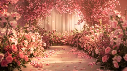 Wall Mural - Stage Background Design For An Elegant Wedding