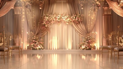 Wall Mural - Stage Background Design For An Elegant Wedding