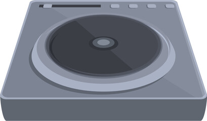 Poster - Grey dj console playing electronic music with a vinyl record