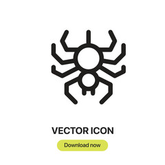Fototapete - Spider icon vector. Linear-style sign for mobile concept and web design. Spider symbol illustration. Pixel vector graphics - Vector.