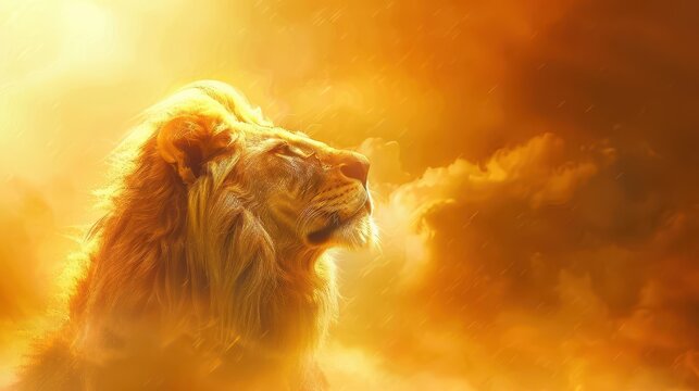 majestic lion of judah symbolic representation of jesus christ powerful christian artwork digital painting