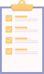 Poster - clipboard showing check marks representing completed tasks, symbolizing accomplishment and productiv