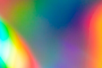 Canvas Print - Abstract blur holographic rainbow foil iridescent background