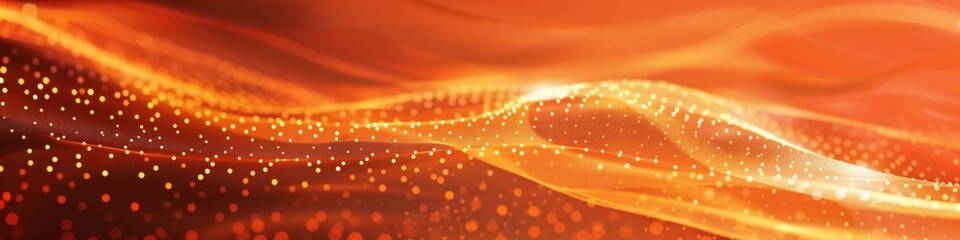 Vibrant tangerine orange tech minimalist background with subtle abstract elements, creating an energetic and sleek