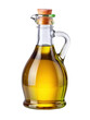© kanoktuch - Glass olive oil dispenser with wooden stopper. This elegant bottle is ideal for storing and pouring olive oil in the kitchen. Isolated on transparent background, png.