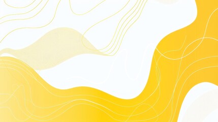 Poster - Yellow and white background flat line art