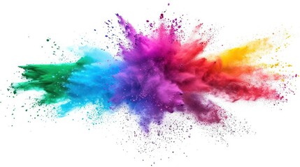 Wall Mural - Abstract Colorful Explosion of Powder