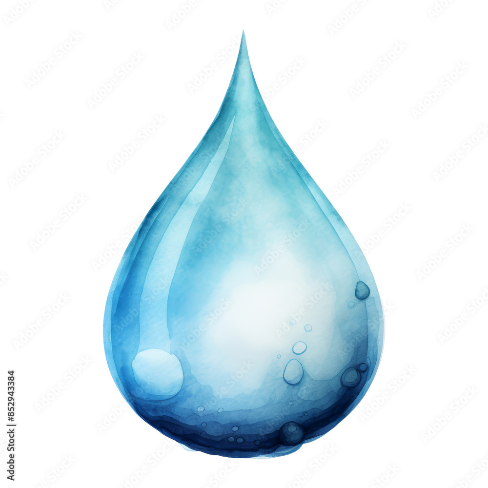 drop of water watercolor isolated on transparent background cutout ...