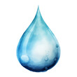 © Papugrat - drop of water watercolor isolated on transparent background cutout