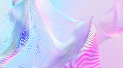Canvas Print - Elegant Abstract Waves with Soft Pastel Gradient