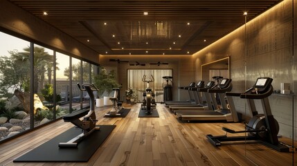 fitness enthusiast's dream home gym with modern equipment and motivational quotes AI generated