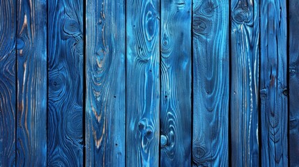 Wall Mural - Close up of a wooden background in blue