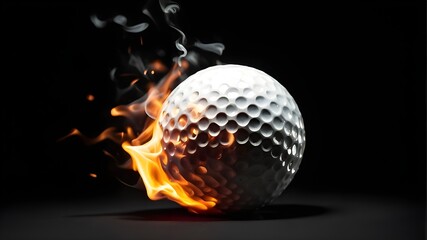 golf ball on fire